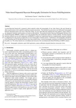Video-based Sequential Bayesian Homography Estimation for Soccer Field
  Registration