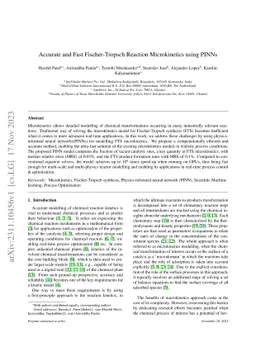 Accurate and Fast Fischer-Tropsch Reaction Microkinetics using PINNs