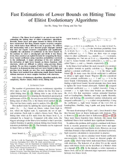 Fast Estimations of Hitting Time of Elitist Evolutionary Algorithms from Fitness Levels
