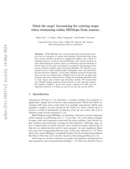 Mind the map! Accounting for existing map information when estimating
  online HDMaps from sensor