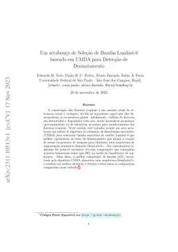 A Framework of Landsat-8 Band Selection based on UMDA for Deforestation
  Detection