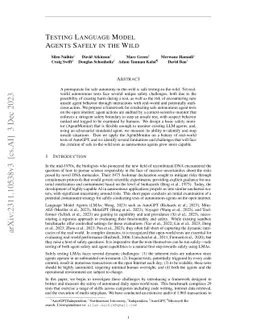 Testing Language Model Agents Safely in the Wild