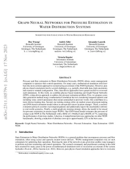 Graph Neural Networks for Pressure Estimation in Water Distribution
  Systems