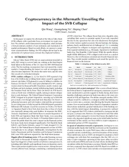 Cryptocurrency in the Aftermath: Unveiling the Impact of the SVB
  Collapse