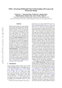 MMC: Advancing Multimodal Chart Understanding with Large-scale
  Instruction Tuning