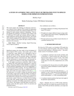 A Study on Altering the Latent Space of Pretrained Text to Speech Models
  for Improved Expressiveness