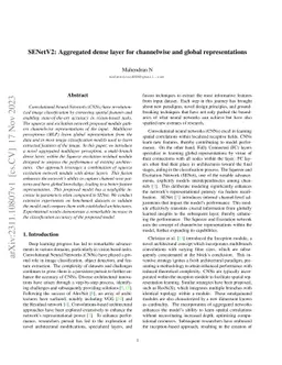 SENetV2: Aggregated dense layer for channelwise and global
  representations