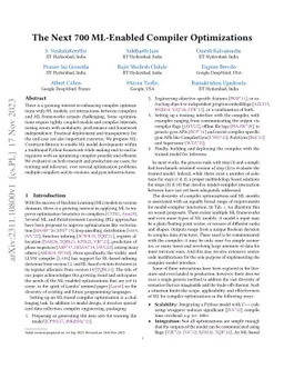 The Next 700 ML-Enabled Compiler Optimizations
