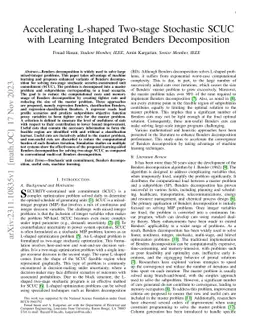 Accelerating L-shaped Two-stage Stochastic SCUC with Learning Integrated
  Benders Decomposition