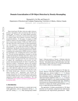 Domain Generalization of 3D Object Detection by Density-Resampling