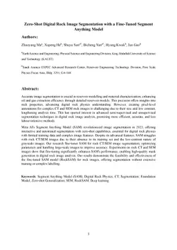 Zero-Shot Digital Rock Image Segmentation with a Fine-Tuned Segment
  Anything Model