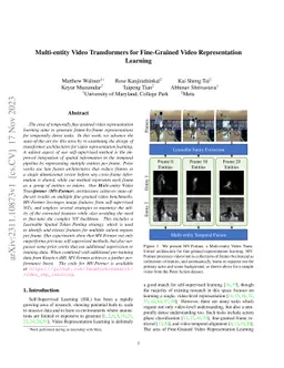 Multi-entity Video Transformers for Fine-Grained Video Representation Learning