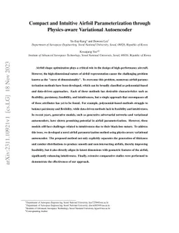Compact and Intuitive Airfoil Parameterization Method through
  Physics-aware Variational Autoencoder