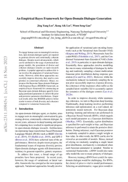 An Empirical Bayes Framework for Open-Domain Dialogue Generation