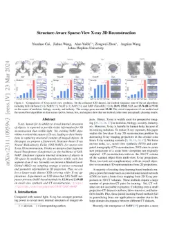 Structure-Aware Sparse-View X-ray 3D Reconstruction