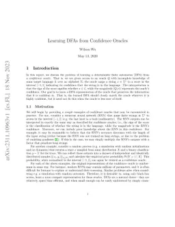 Learning Deterministic Finite Automata from Confidence Oracles