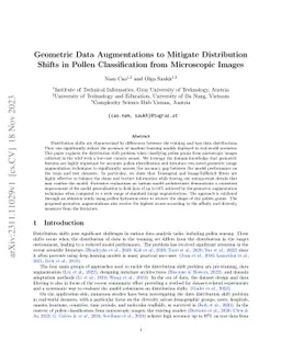 Geometric Data Augmentations to Mitigate Distribution Shifts in Pollen
  Classification from Microscopic Images