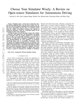 Choose Your Simulator Wisely: A Review on Open-source Simulators for
  Autonomous Driving