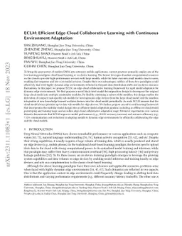 ECLM: Efficient Edge-Cloud Collaborative Learning with Continuous
  Environment Adaptation