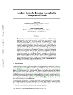 Auxiliary Losses for Learning Generalizable Concept-based Models