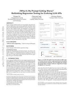 (Why) Is My Prompt Getting Worse? Rethinking Regression Testing for
  Evolving LLM APIs