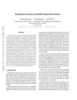 Estimating Uncertainty in Landslide Segmentation Models