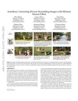 AutoStory: Generating Diverse Storytelling Images with Minimal Human
  Effort