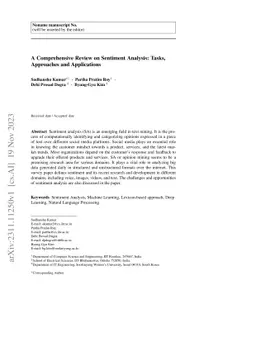 A Comprehensive Review on Sentiment Analysis: Tasks, Approaches and
  Applications