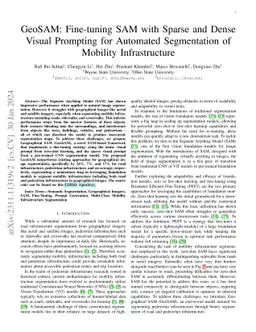 GeoSAM: Fine-tuning SAM with Multi-Modal Prompts for Mobility Infrastructure Segmentation