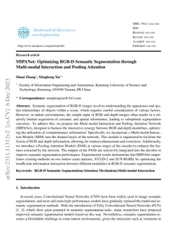 Optimizing rgb-d semantic segmentation through multi-modal interaction
  and pooling attention