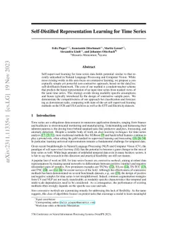 Self-Distilled Representation Learning for Time Series