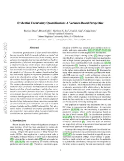 Evidential Uncertainty Quantification: A Variance-Based Perspective