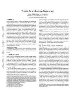 Tensor-Aware Energy Accounting