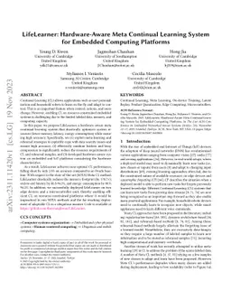 LifeLearner: Hardware-Aware Meta Continual Learning System for Embedded
  Computing Platforms