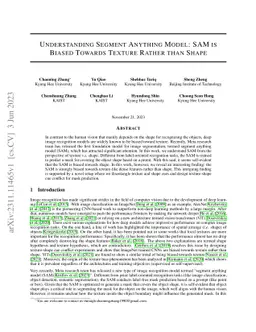 Understanding Segment Anything Model: SAM is Biased Towards Texture
  Rather than Shape