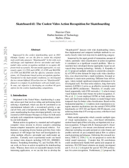 SkateboardAI: The Coolest Video Action Recognition for Skateboarding