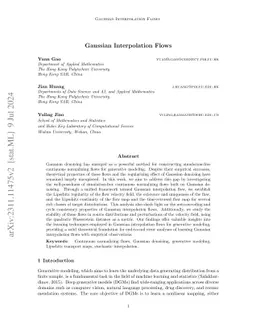 Gaussian Interpolation Flows