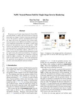 NePF: Neural Photon Field for Single-Stage Inverse Rendering