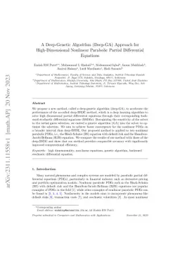 A Deep-Genetic Algorithm (Deep-GA) Approach for High-Dimensional
  Nonlinear Parabolic Partial Differential Equations