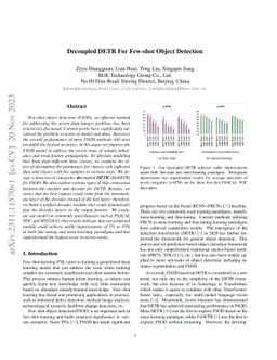 Decoupled DETR For Few-shot Object Detection