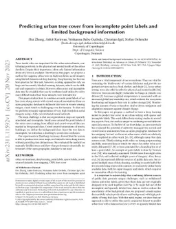 Predicting urban tree cover from incomplete point labels and limited
  background information