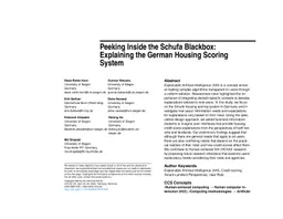 Peeking Inside the Schufa Blackbox: Explaining the German Housing
  Scoring System