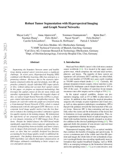 Robust Tumor Segmentation with Hyperspectral Imaging and Graph Neural Networks