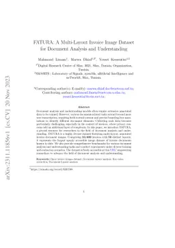 FATURA: A Multi-Layout Invoice Image Dataset for Document Analysis and
  Understanding
