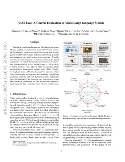 VLM-Eval: A General Evaluation on Video Large Language Models