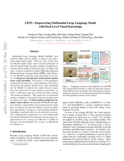 LION : Empowering Multimodal Large Language Model with Dual-Level Visual
  Knowledge