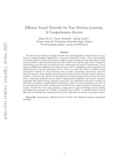 Efficient Neural Networks for Tiny Machine Learning: A Comprehensive
  Review