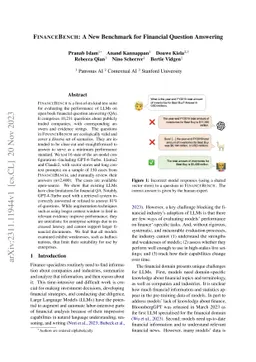 FinanceBench: A New Benchmark for Financial Question Answering