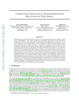 Correlated Attention in Transformers for Multivariate Time Series