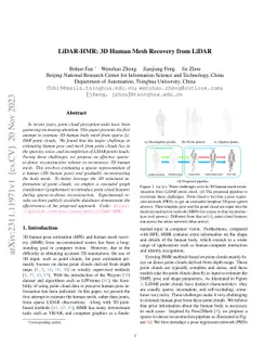LiDAR-HMR: 3D Human Mesh Recovery from LiDAR